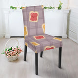 Bread Toast Pattern Print Design 05 Dining Chair Slipcover