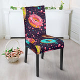 Colorful Donut Glaze Pattern Dining Chair Slipcover