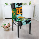 Dinosaurs Print Pattern Dining Chair Slipcover