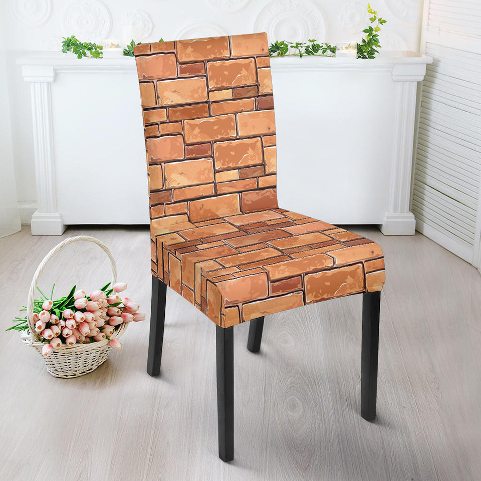 Brick Printed Pattern Print Design 04 Dining Chair Slipcover