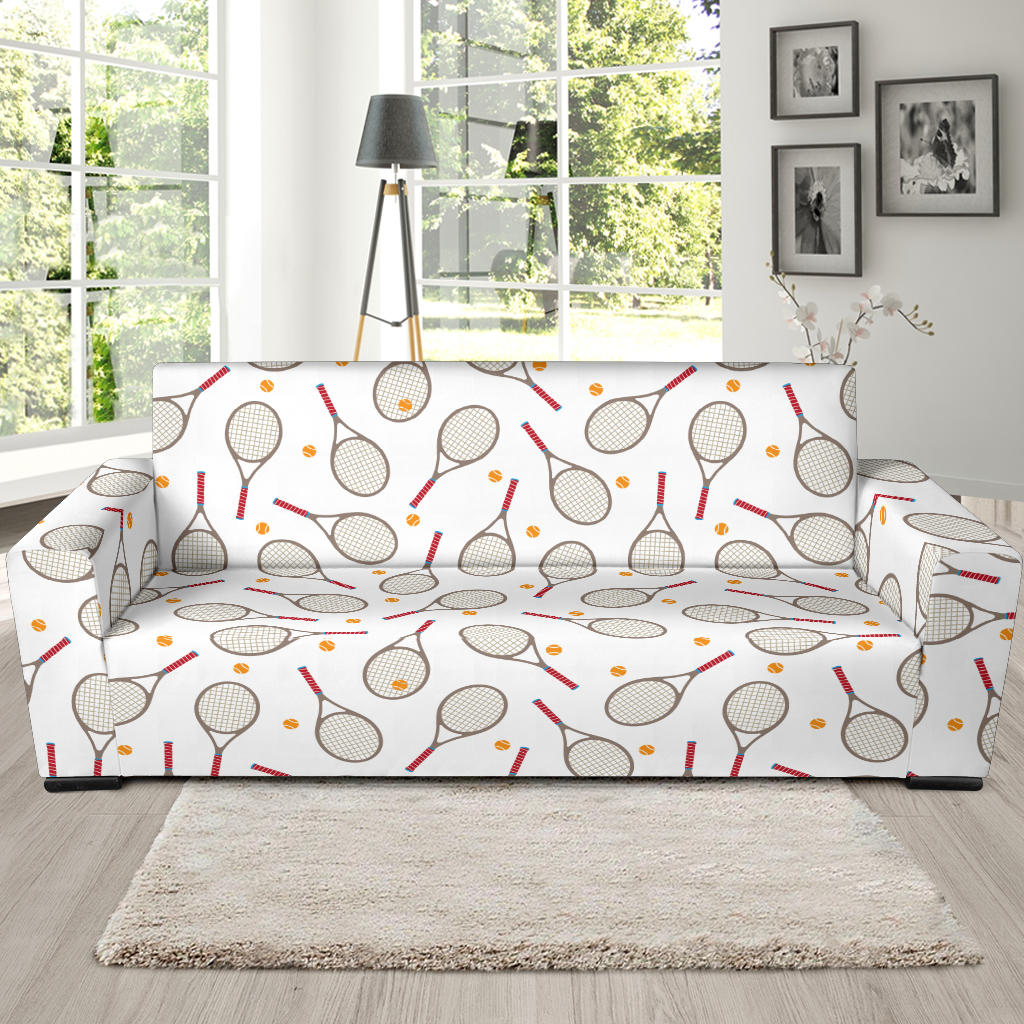 Tennis Pattern Print Design 04  Sofa Slipcover