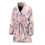 Japanese Crane Rose Pattern Women'S Bathrobe