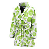 Lime Design Pattern Women'S Bathrobe