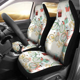 Bicycle Pattern Print Design 05 Universal Fit Car Seat Covers