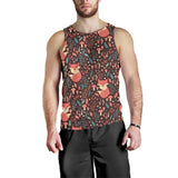 fox leaves mushroom pattern Men Tank Top