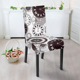Classic Vintage Clock Pattern Dining Chair Slipcover