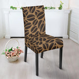 Coffee Bean On Brown Background Dining Chair Slipcover