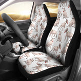 Bull Terrier Pattern Print Design 04 Universal Fit Car Seat Covers