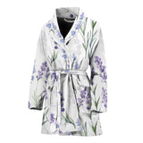 Hand Painting Watercolor Lavender Women'S Bathrobe