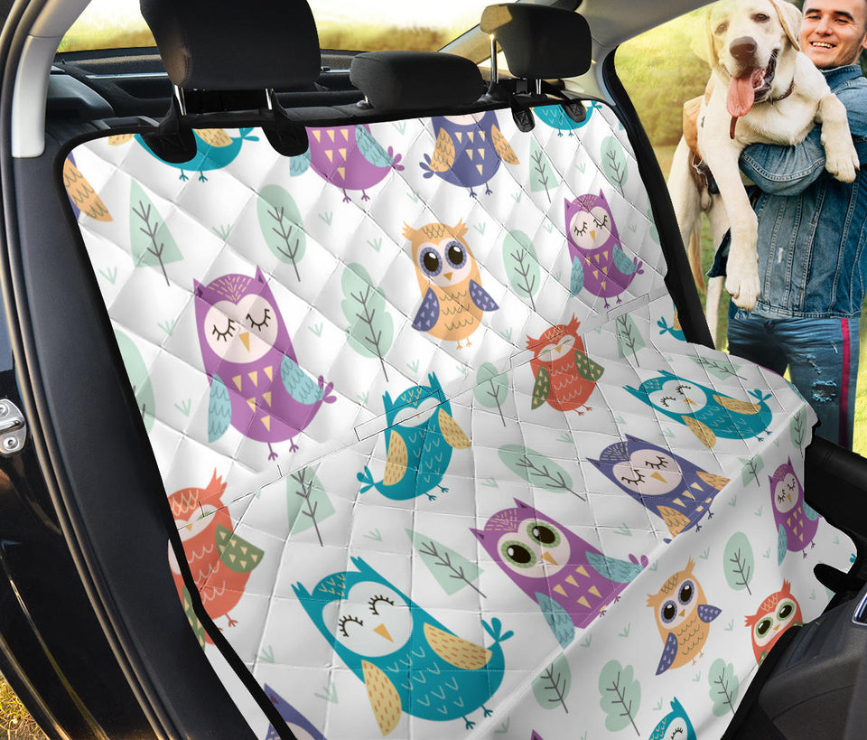 Cute Owl Pattern Dog Car Seat Covers