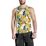 yellow tulips pattern Men Tank Top