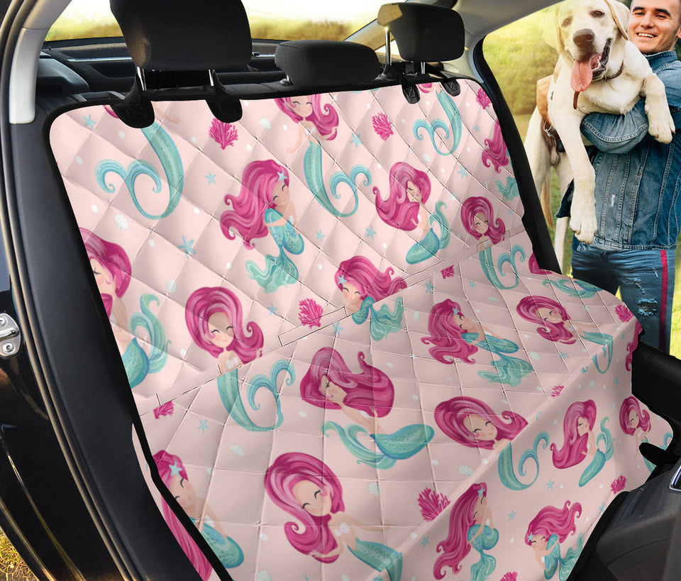 Cute Little Mermaid Pattern Dog Car Seat Covers
