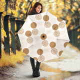 Gold Texture Mushroom Pattern Umbrella