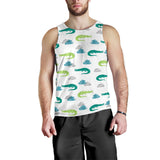 watercolor crocodile pattern Men Tank Top