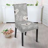 Cute Koala Leaves Pattern Dining Chair Slipcover