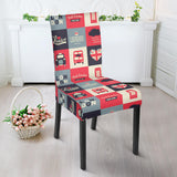 British Pattern Print Design 05 Dining Chair Slipcover