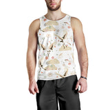Beautiful Japanese cranes pattern Men Tank Top