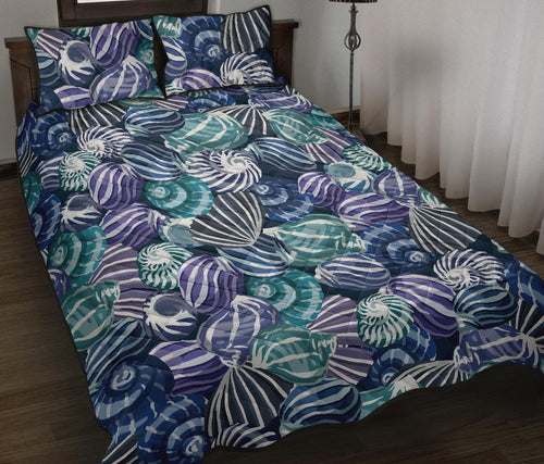 Shell design pattern Quilt Bed Set