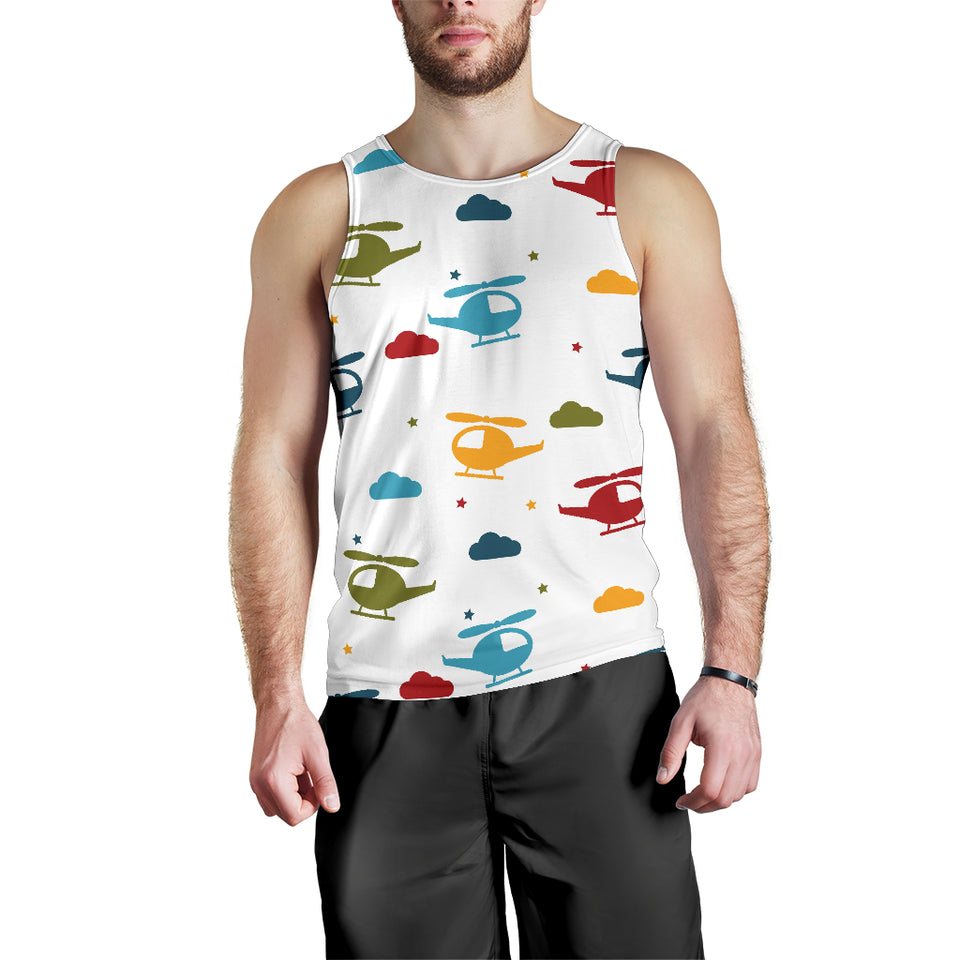 Colorful helicopter pattern Men Tank Top
