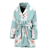 Maneki Neko Lucky Cat Sakura Women'S Bathrobe