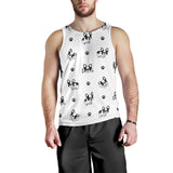 Cute french bulldog paw pattern Men Tank Top