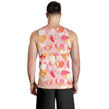 Hand drawn heart design pattern Men Tank Top