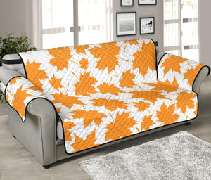 Orange Maple Leaf pattern Sofa Cover Protector