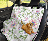 Beautiful Pink Lotus Waterlily Leaves Pattern Dog Car Seat Covers