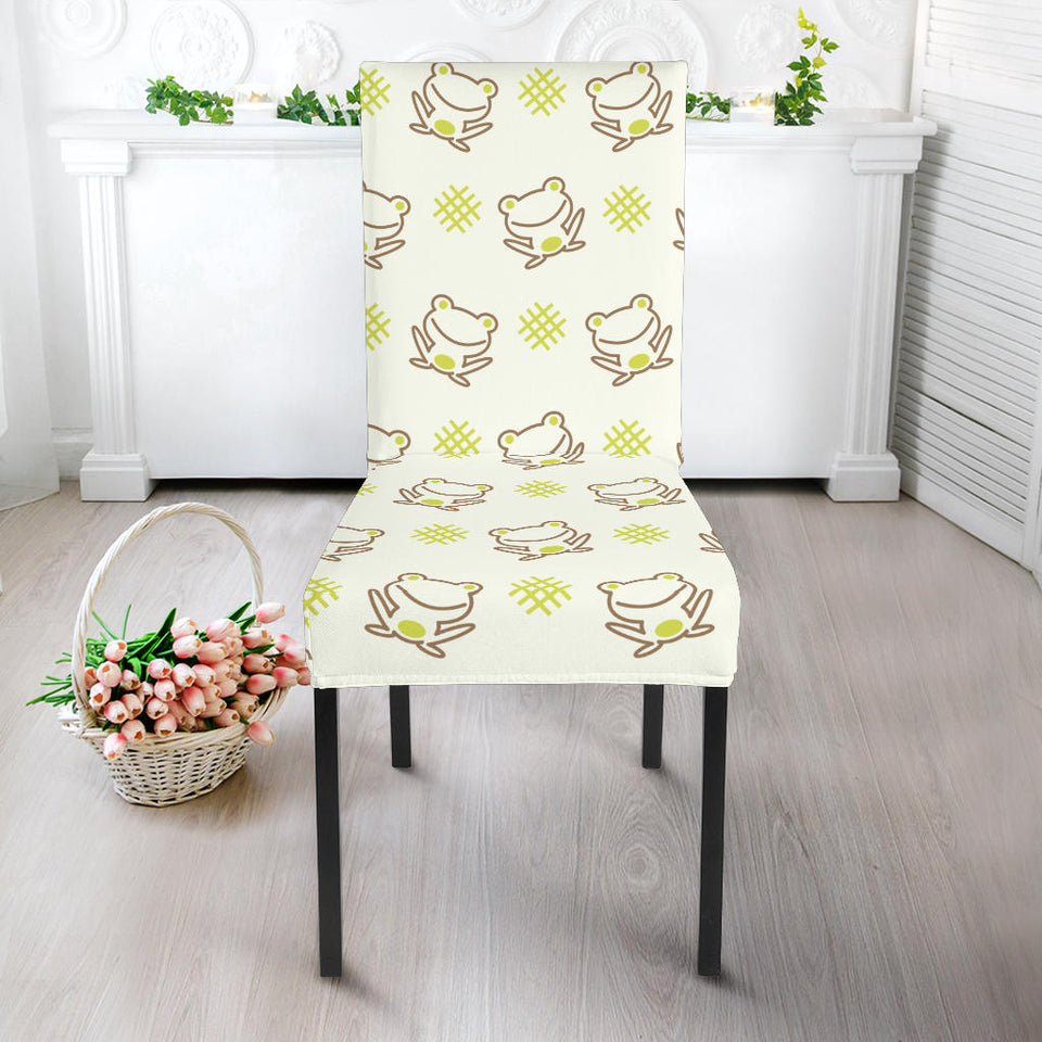 Cute Cartoon Frog Baby Pattern Dining Chair Slipcover