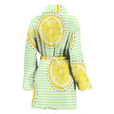 Slice Of Lemon Pattern Women'S Bathrobe