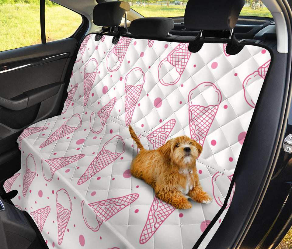 Hand Drawn Ice Cream Pattern Dog Car Seat Covers