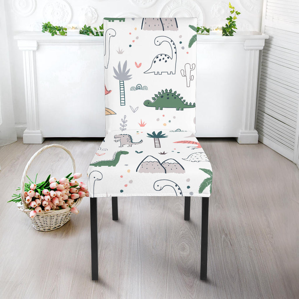 Cute Cartoon Dinosaurs Tree Pattern Dining Chair Slipcover
