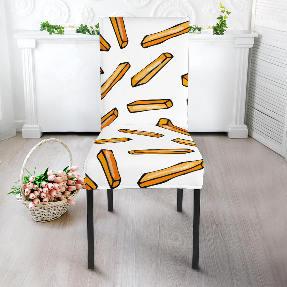 French Fries Potato Pattern Dining Chair Slipcover