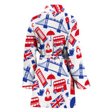 British Pattern Print Design 01 Women's Bathrobe