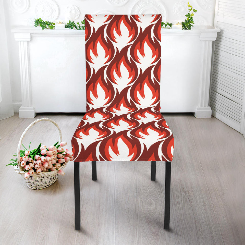 Fire Flame Symbol Design Pattern Dining Chair Slipcover