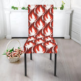 Fire Flame Symbol Design Pattern Dining Chair Slipcover