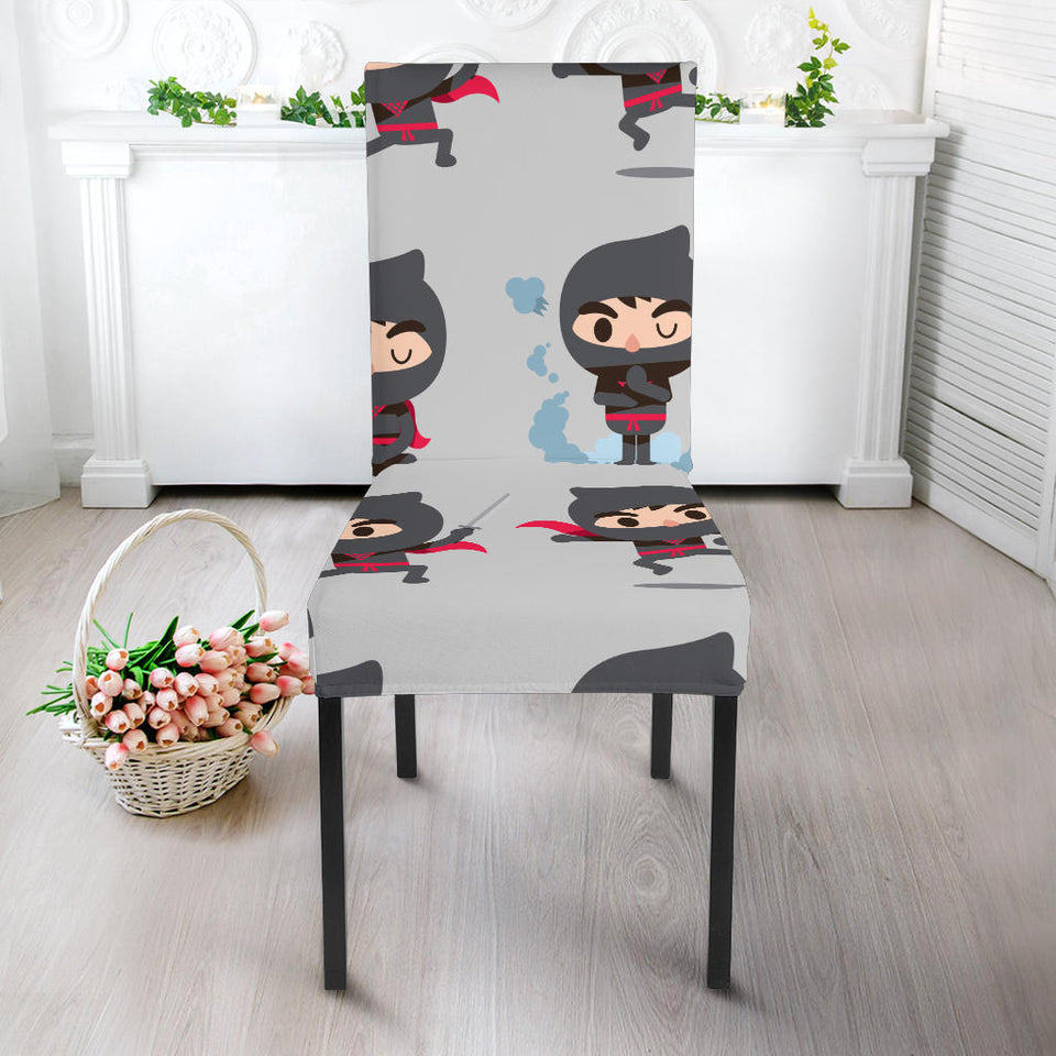 Cute Ninja Pattern Dining Chair Slipcover