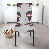 Cute Ninja Pattern Dining Chair Slipcover