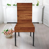 Wood Printed Pattern Print Design 04 Dining Chair Slipcover