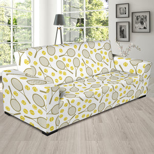 Tennis Pattern Print Design 02  Sofa Slipcover