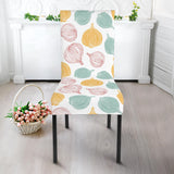 Colorful Onions White Background Dining Chair Slipcover