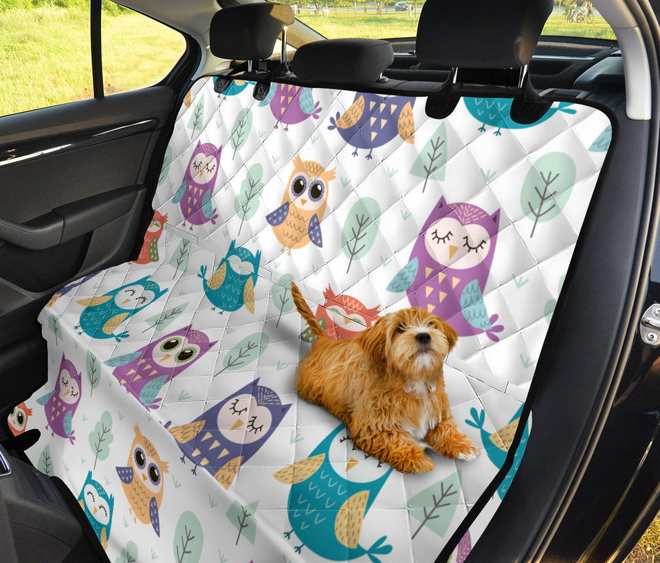 Cute Owl Pattern Dog Car Seat Covers