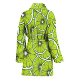 Slices Of Lime Design Pattern Women'S Bathrobe