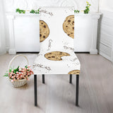 Sketch Style Cookie Pattern Dining Chair Slipcover