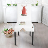 Windmill Design Pattern Dining Chair Slipcover