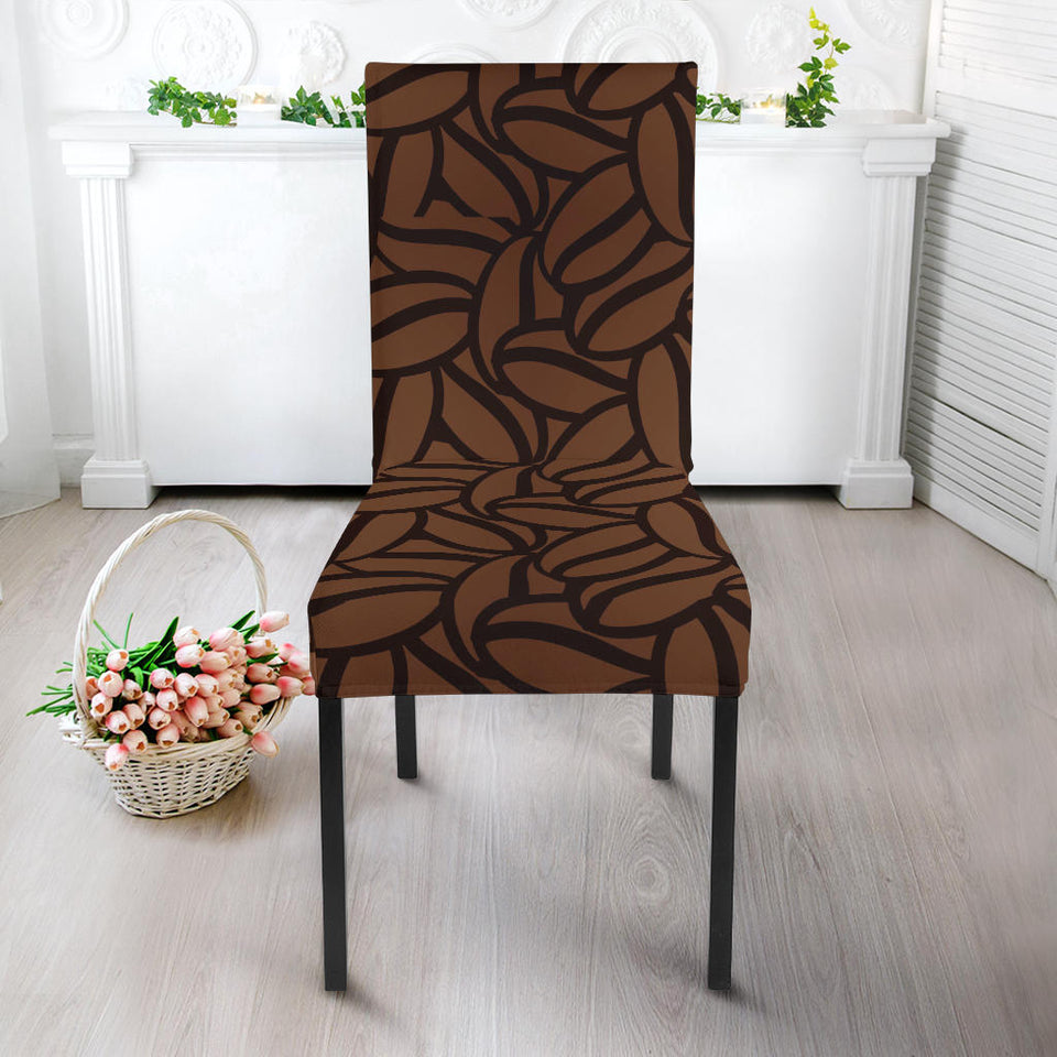 Coffee Bean Pattern Dining Chair Slipcover