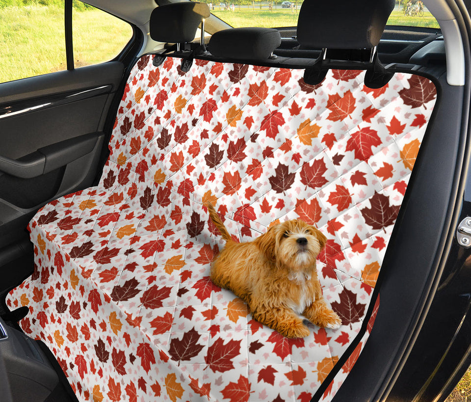 Colorful Maple Leaf Pattern Dog Car Seat Covers