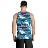 Whale design pattern Men Tank Top
