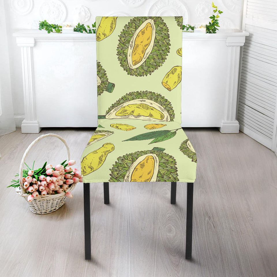 Durian Leaves Pattern Background Dining Chair Slipcover