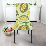 Durian Leaves Pattern Background Dining Chair Slipcover
